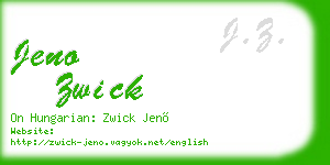 jeno zwick business card